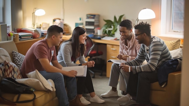 Students learning English